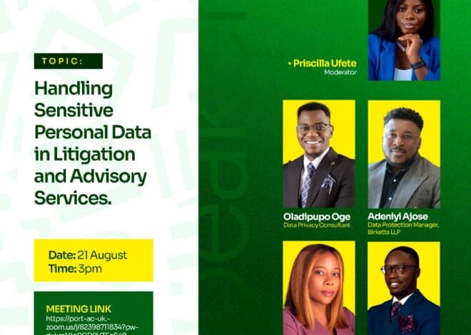 NBA-DPC Webinar: Handling Sensitive Personal Data in Litigation & Advisory Services